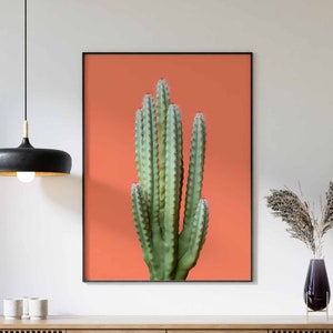 Kaktus Druck, Kaktus Poster, Vintage Kaktus Dekor, Wüstenpflanze Druck, Kaktus Wandkunst, Rustikales Dekor, Großdruck, Wohndekor, Büro Dekor