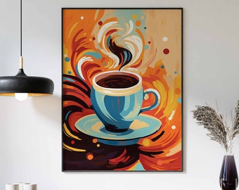 Coffee Print, Kitchen Decor, Coffee Poster, Coffee Art, Coffee Artwork, Kitchen Decor, Coffee Wall Decor, Retro Wall Decor, Vintage Decor