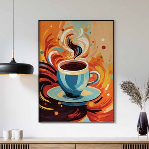 Coffee Print, Kitchen Decor, Coffee Poster, Coffee Art, Coffee Artwork, Kitchen Decor, Coffee Wall Decor, Retro Wall Decor, Vintage Decor