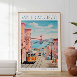 San Francisco Print, San Francisco Poster, San Francisco Wall Art, California Art Print, San Francisco Photo, Retro Wall Art