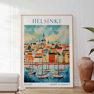 Helsinki Finland Travel Poster Wall Art, Helsinki Finland Poster, Helsinki Finland Wall Art, Helsinki Finland Travel Print, Travel Gift