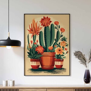 Mexikanische Kunst, rustikale Wandkunst, mexikanischer Druck, mexikanisches Poster, rustikales Dekor, Kaktus Kunstdruck, Vintage Poster, Retro Poster, Kaktus Poster