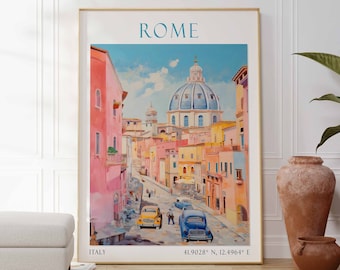 Rome Travel Print, Rome Travel Poster, Italy Wall Art, Italy Travel Decor, Rome Wall Art, Rome Travel Gift, Rome Art Print, Italian Decor