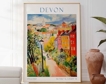 Impresión de Devon, póster de Devon, arte mural de Devon, impresión artística de Devon, obra de arte de Devon, fotografía de Devon, viajes de Devon, decoración de Devon, fotografía de Devon