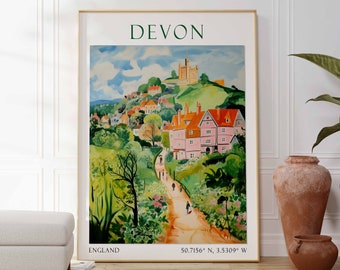 Impresión de Devon, póster de Devon, arte mural de Devon, impresión artística de Devon, obra de arte de Devon, fotografía de Devon, viajes de Devon, decoración de Devon, fotografía de Devon