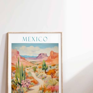 Mexico Print, Wall Art, Mexico Poster, Mexico Landscape Wall Art, Mexico Travel Gift, Mexico Art Print, Travel Poster, Art Print, Desert Art