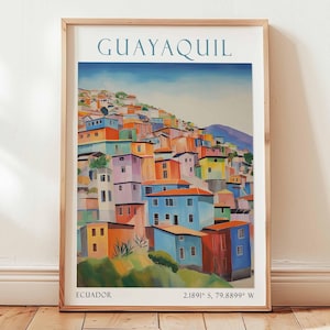 Guayaquil Ecuador Print – Guayaquil Travel Print, South America Travel Poster, Latin America Decor, Guayaquil Travel Print