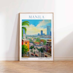 Manila travel print - Philippines, Manila poster, Philippines, Manila Travel Gift, Wall art