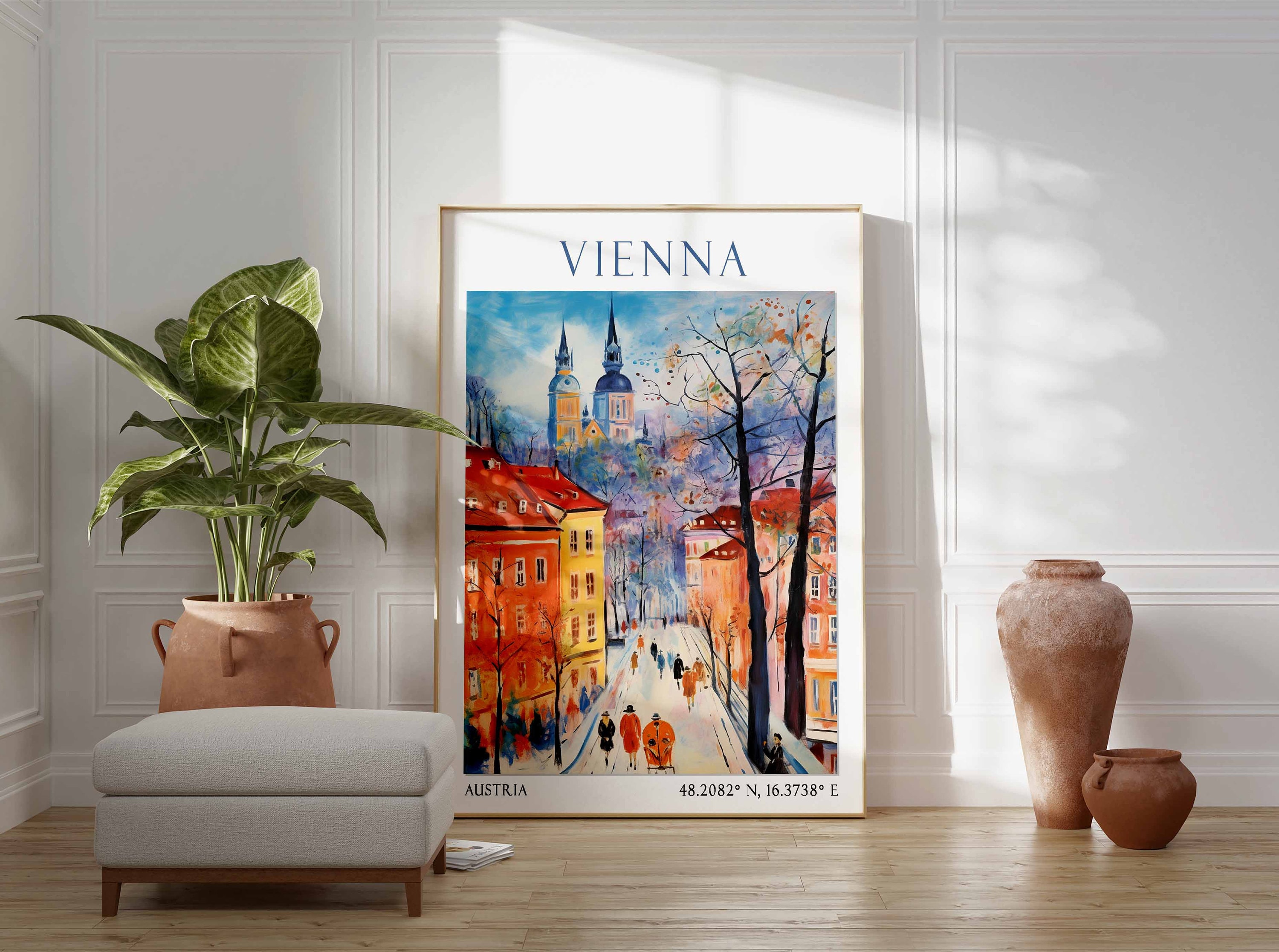 Vienna Travel Print, Vienna Travel Poster, Austria Wall Art, Austrian
