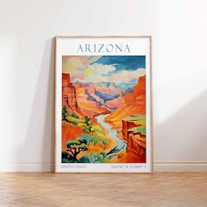 Arizona Travel Print Arizona Wall Art Arizona Home Decor Arizona Travel Poster Arizona Gift for Arizona Lover Arizona Art Print