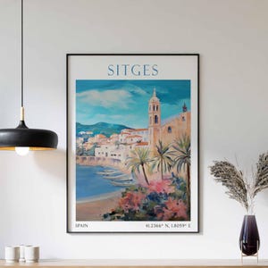 Sitges Travel Print Wall Art Sitges Wall Art Home Décor Sitges Gift Art Lovers Spain Art Lover Gift Sitges Print Spain Art