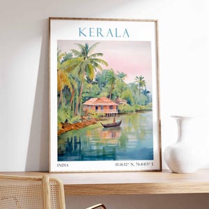 Kerala Travel Print Wall Art Kerala Wall Home Décor Kerala Gift Art Lovers India Art Lover Gift Wall Décor