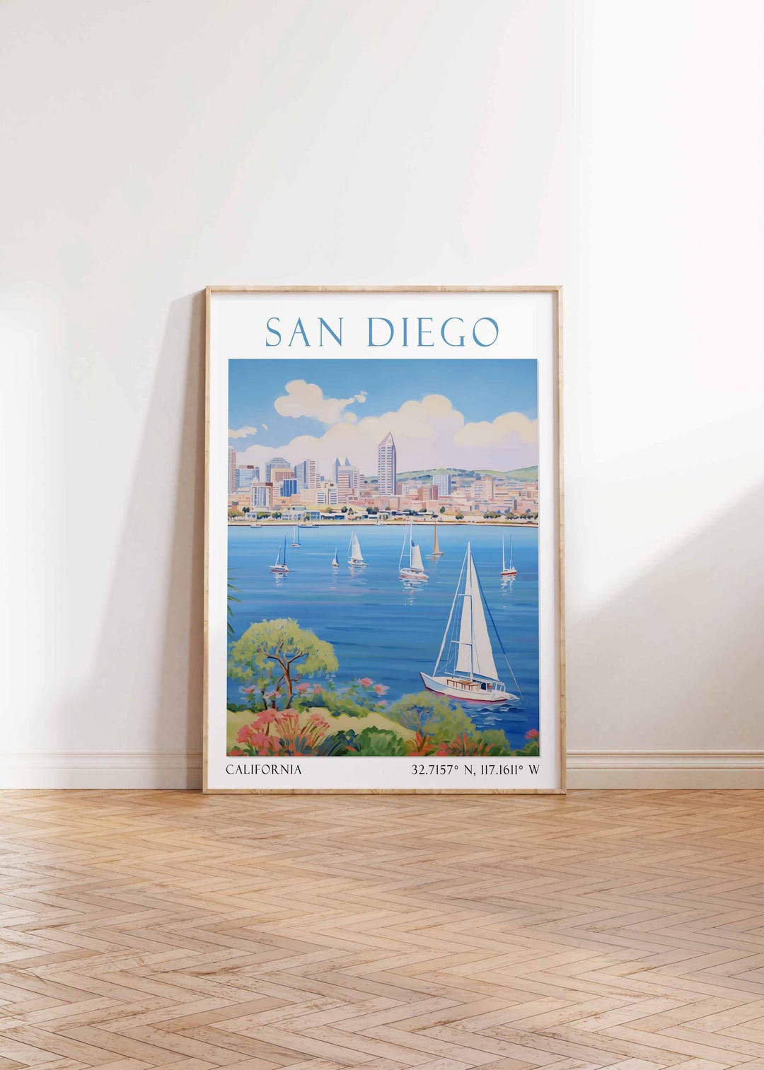 San Diego Travel Poster California Print Wall Art San Diego Wall Art ...