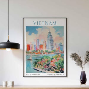 Vietnam Travel Print, Vietnam Travel Poster, Vietnam Landscape Print, Vietnamese Wall Art, Ha Long Bay Art, Southeast Asian Travel Decor