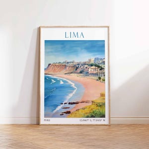 Lima Travel Print Wall Art Lima Wall Art Home Décor Lima Gift Art Lovers Peru Art Lover Gift Peru
