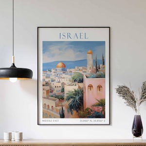 Israel Travel Print, Israel Travel Poster, Israeli Wall Art, Israel Travel Decor, Israel Travel Gift