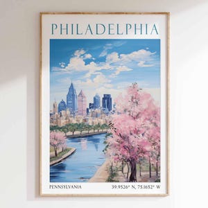 Philadelphia Poster, Philadelphia City Art, USA Travel Print, Philadelphia Landmark Decor, Independence Hall Art, Philadelphia Wall Art