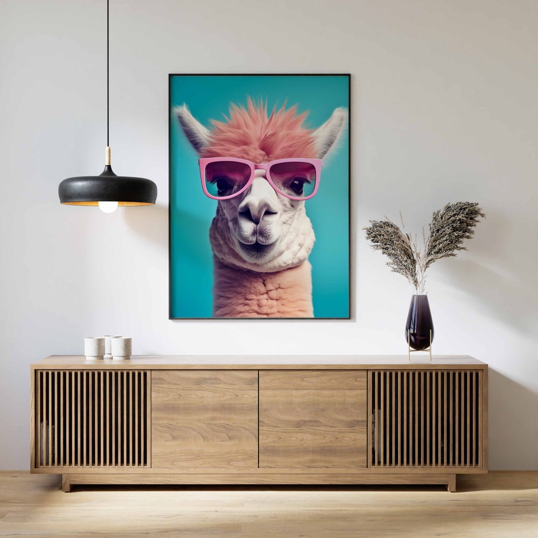 Llamas Print, Llamas Poster, Funny Animal Décor, Animal Print, Animal Wall Art, Animal Poster ...