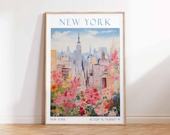 New York Print, Empire State Building, new york poster, new york lover, New York art, New York print travel, Travel Print