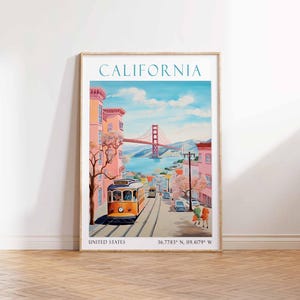 California Travel Print, Golden Gate Bridge Poster, San Francisco Wall Art, USA Travel, California Decor, California Gift
