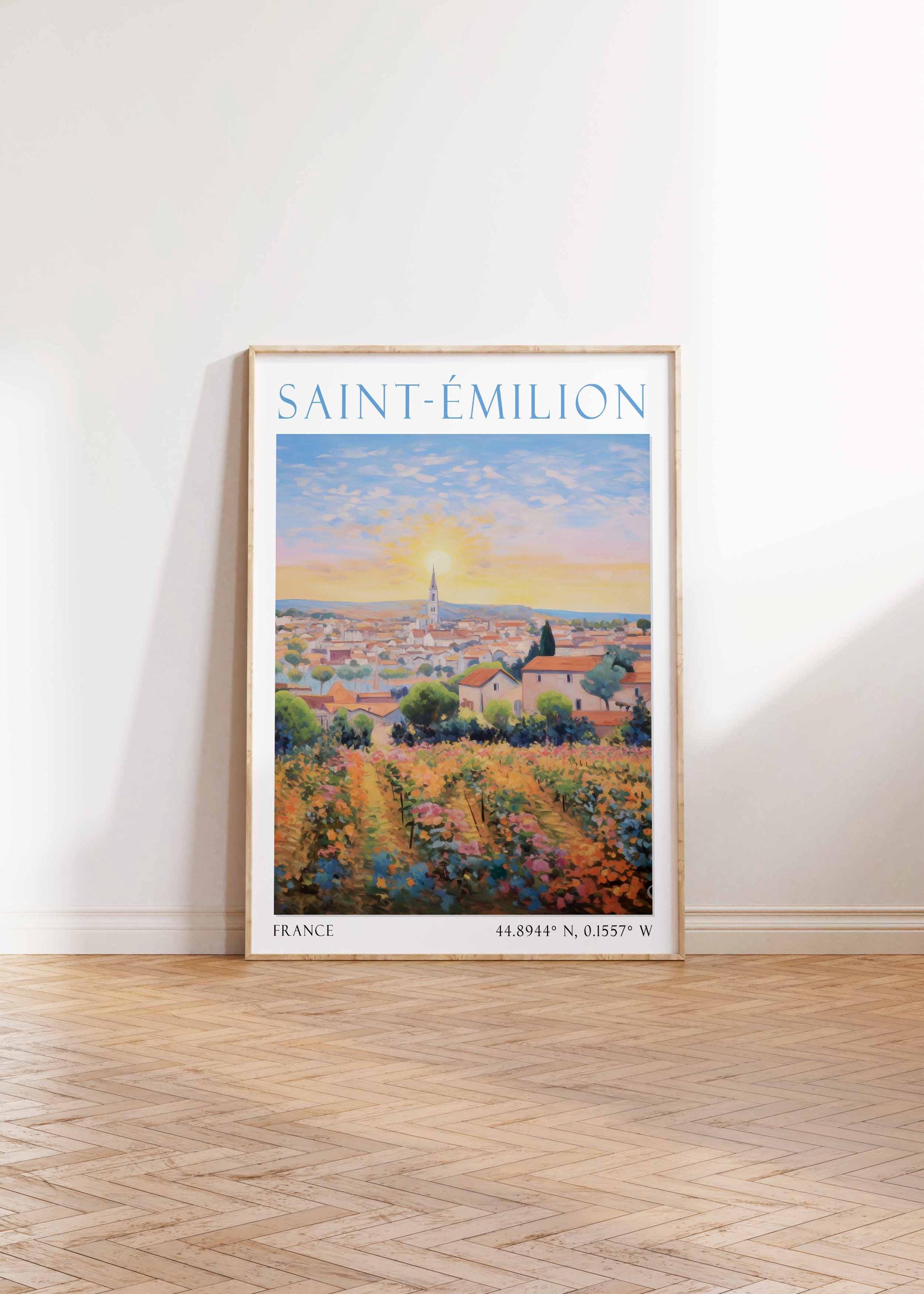 Toile Décorative Vintage Saint-Émilion France 20x30cm – Impression Jet D’encre Haute Résolution