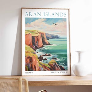 Aran Islands Travel Print - Aran Islands poster, Ireland Wall Art, Ireland Print Gift, Ireland Travel Art