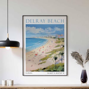 Delray Beach Poster, Delray Beach Print, Florida Poster, Florida Print, Delray Beach Travel Poster, Beach Art, Delray Beach Art