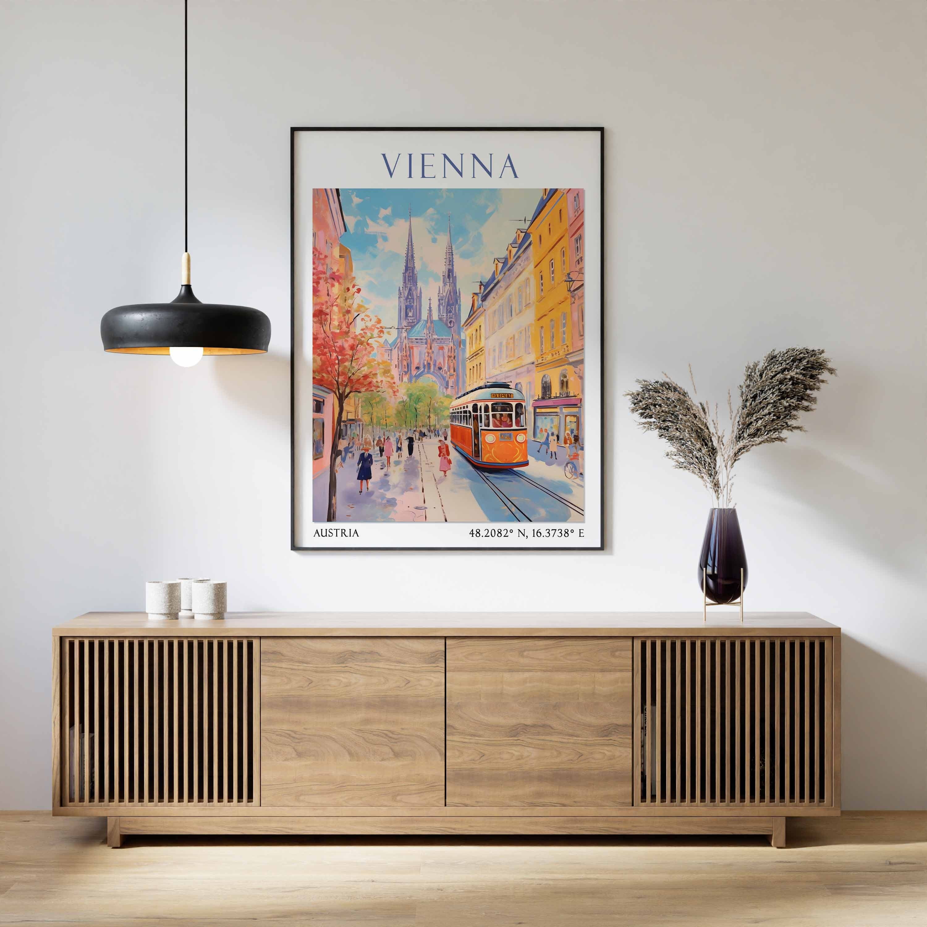 Vienna Travel Print, Vienna Travel Poster, Austria Wall Art, Austrian Travel Decor, Vienna Travel Gift, Vienna Art Print, Vintage Wall Art
