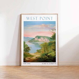 West Point Travel Print, West Point Travel Print, New York Art Gift, Gift for Travelers, New York West Point, West Point Poster