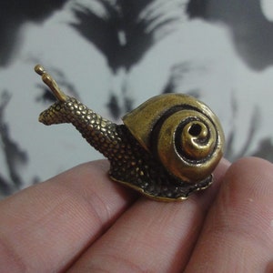 Vintage Style Solid Brass Casting Snail Animal Statue for Home Decor