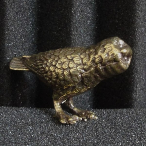 Vintage Style Solid Brass Owl Animal Bird Statue for Home Garden Decor