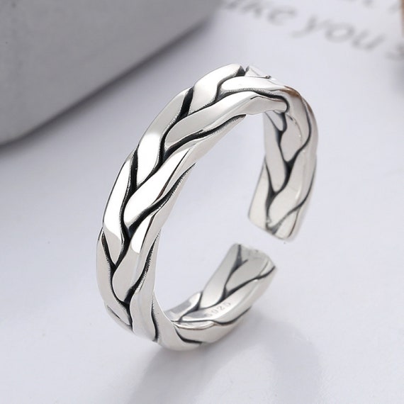 Vintage Style S925 Sterling Silver Pure Hand-wove… - image 2
