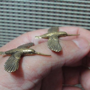 Vintage Style Solid Brass Copper Flying Couple Birds Animal Statues for Home Decor