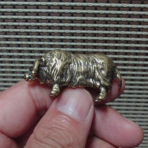 Vintage Style Brass Yak Statue: Home Garden Decor