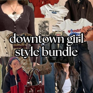 downtown girl aesthetic style bundle | thrifted mystery clothes and accessories | custom personal style | personalized shopper