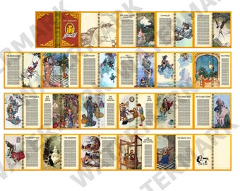 HANS CHRISTIAN ANDERSEN - A Printable Miniature illustriertes Kinderbuch