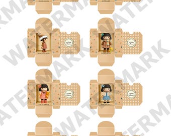 ANIME IN A BOX - A Set of 8 Miniature Printables Boxed Anime