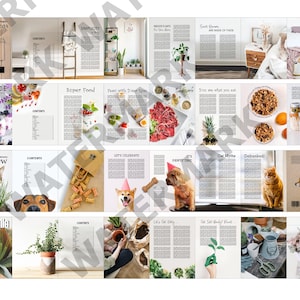 HOME MAGAZINES - A Set of 4 Assorted Printable Miniature Home Magazines