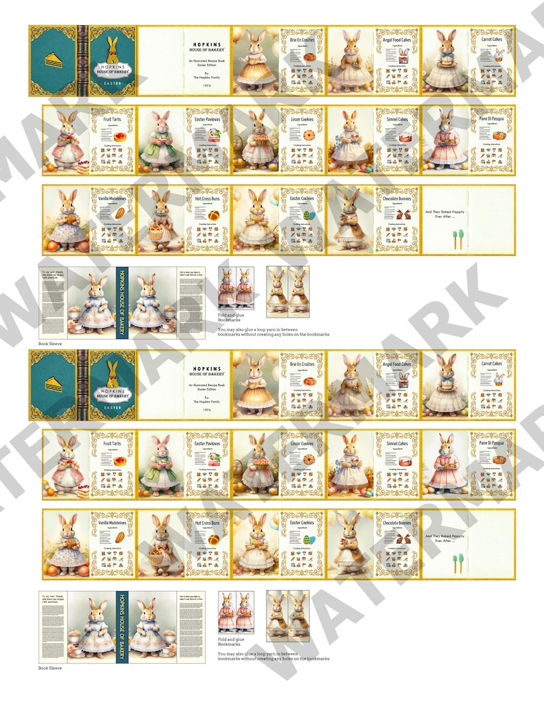 THE HOPKINS EASTER - A Printable Miniature Illustrated Book (sleeve and ...