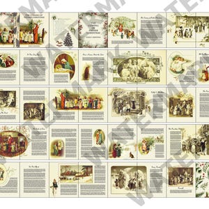 FATHER CHRISTMAS - A Printable Miniature Vintage Christmas Book