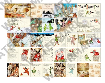 The NIGHT BEFORE CHRISTMAS - A Printable Miniature Vintage Christmas Book