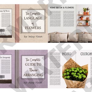 A Set of 4 Printable Miniature Dollhouse Flower Books and 18 Various ...