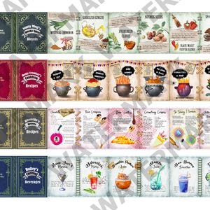 Miniature Witch Cookbooks: Halloween Printable Set (PDF)