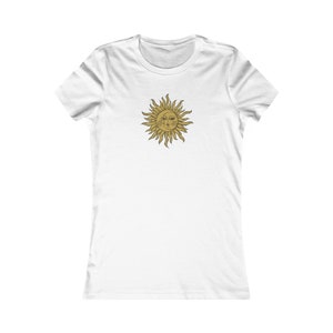 Celestial sun and moon - whimsigoth - 90s baby tee - trippy - vintage 1960s - Women&#39;s Favorite Tee