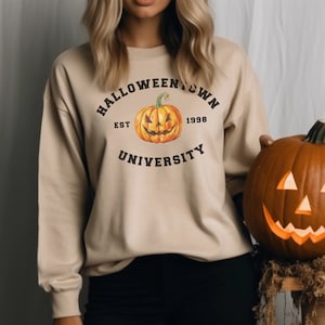 Halloweentown University Sweatshirt, Pumpkin Halloween Sweatshirt, Halloween Party, Gift For Her, Pumpkin shirt