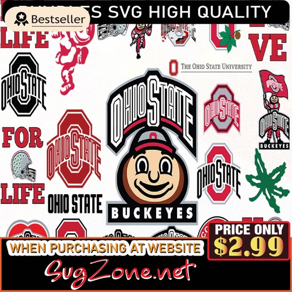 Ohio State Buckeyes Bundle Logo Svg - N-C-A-A Logo Svg Instant Download