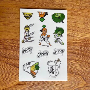 Veggie Charakter Sticker Bogen
