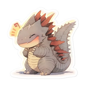 Cute Godzilla Sticker, Godzilla, unique movie sticker, monster movie