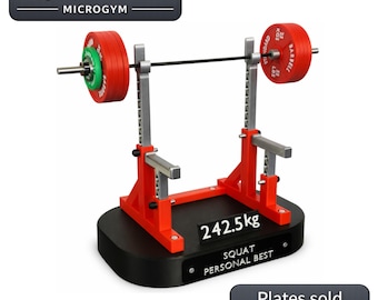 Miniature Combo Rack with Barbell and Stand – 15% Scale Gym