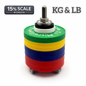 Miniature Loadable Weight Plates – Bumper Style – 15% Scale Gym